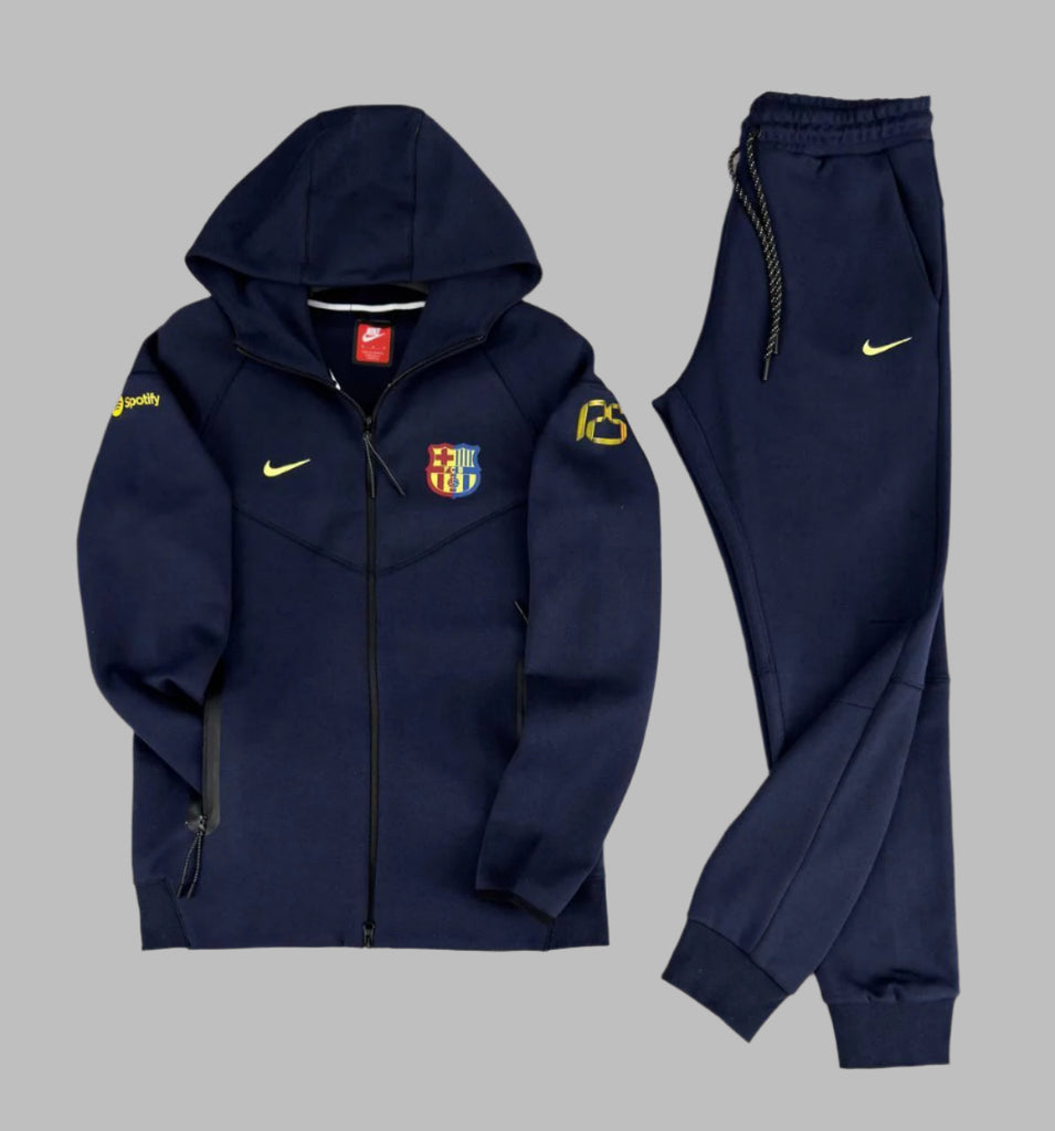 Moški športni komplet Nike Barcelona Tech Fleece, temno modra. Premium kakovost