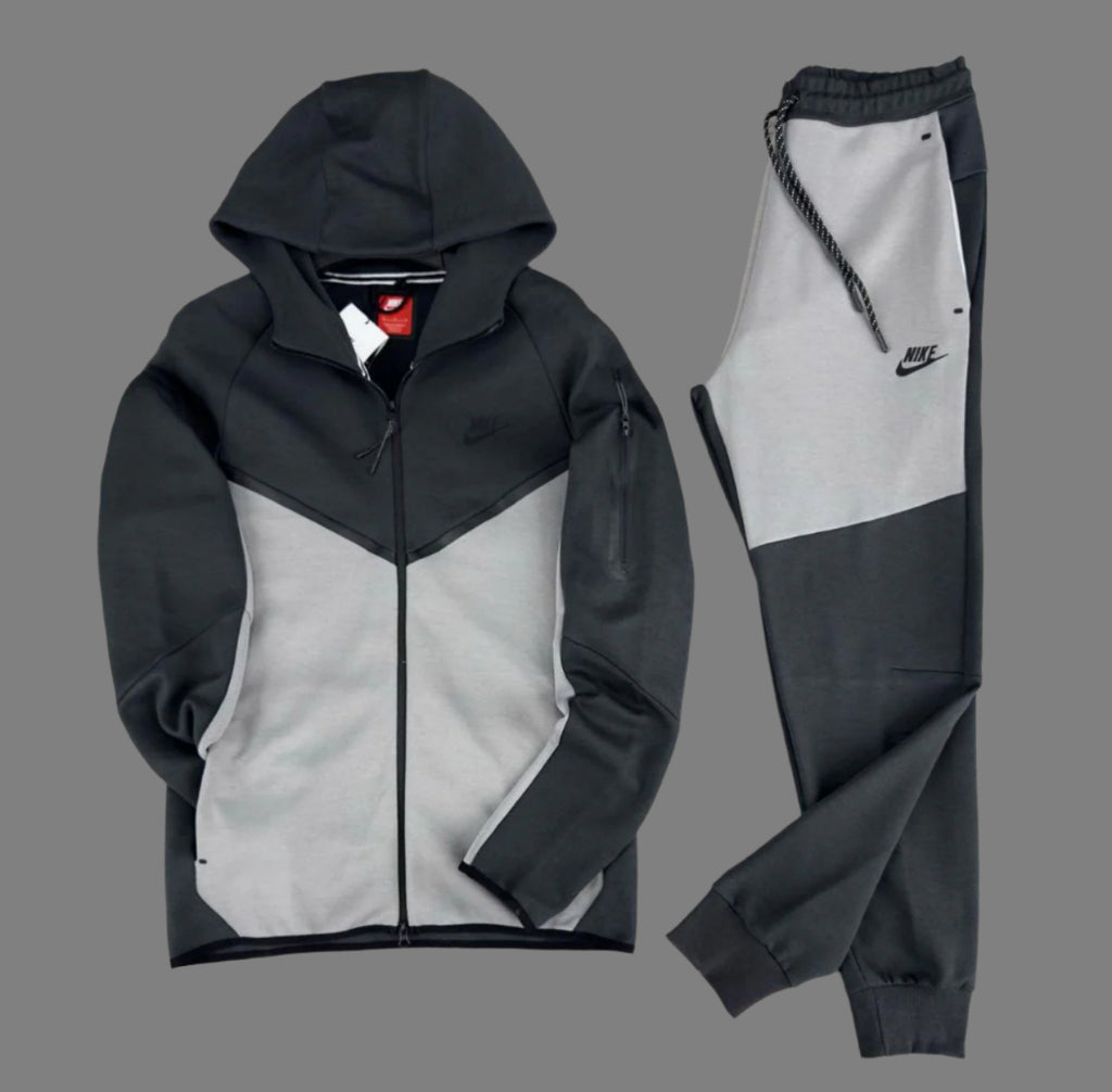 Moški športni komplet Nike Tech Fleece, grafitno - svetlo kovinsko siva. Model 2024. Vrhunska kakovost
