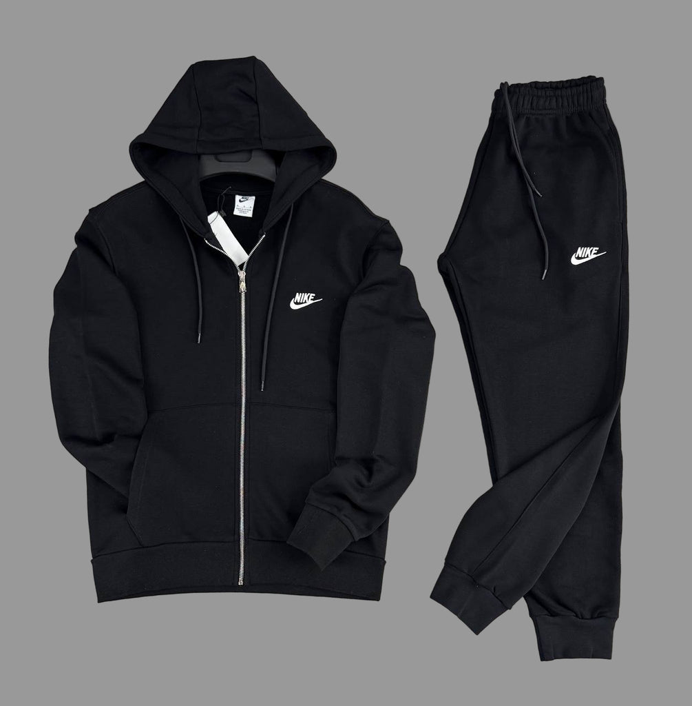 Moška trenirka Nike, črna, z belim logotipom