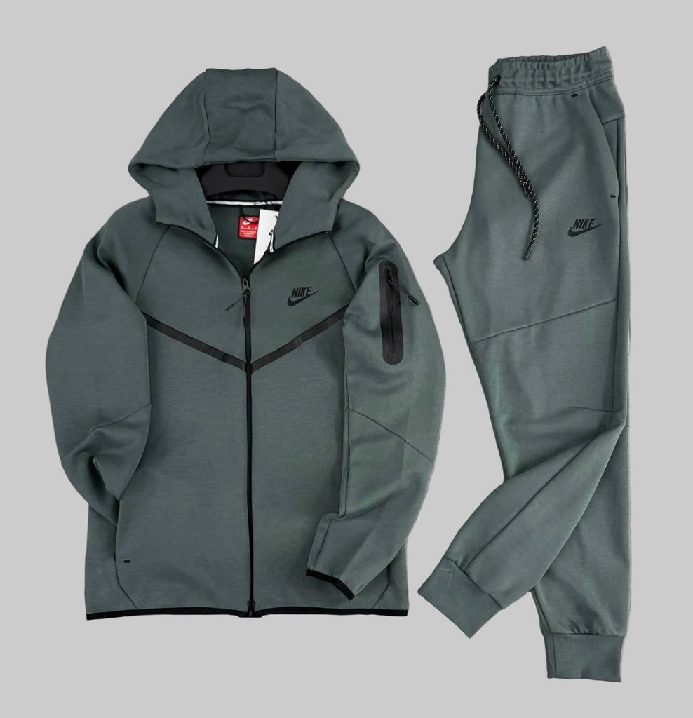 Moška trenirka Nike Tech Fleece, temno sivo-zelena (petrol)