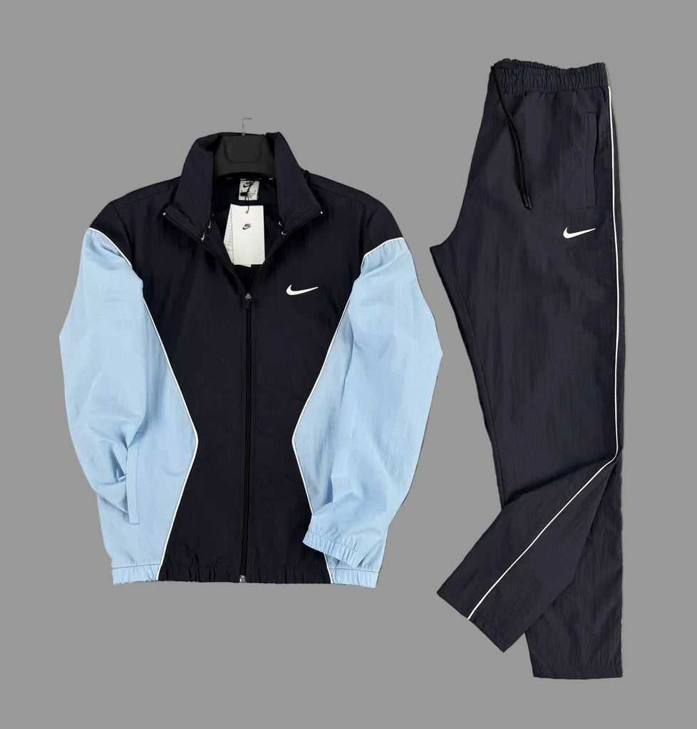 Moška trenirka Nike,črni in svetlo modri barvi – vodoodbojen material