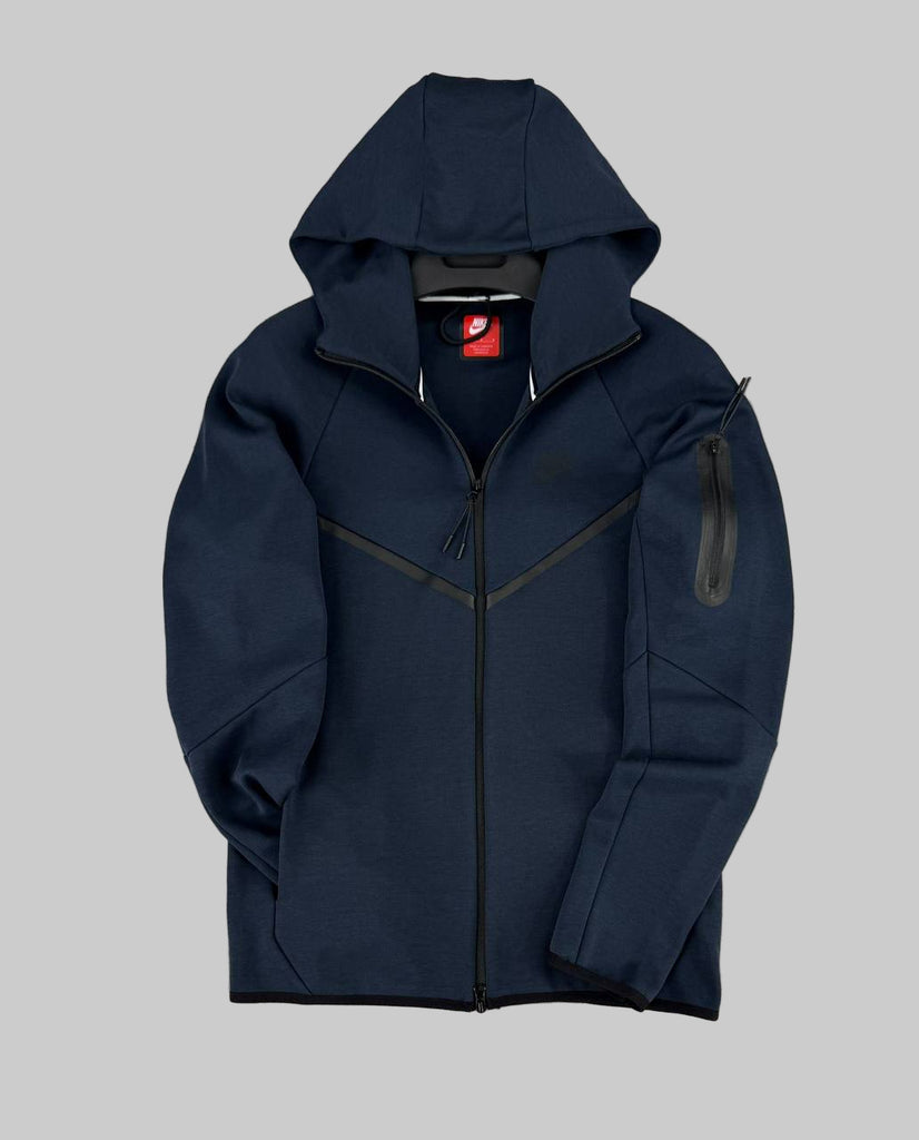 Moški Nike Tech Fleece hoodie z zadrgo, temno modra