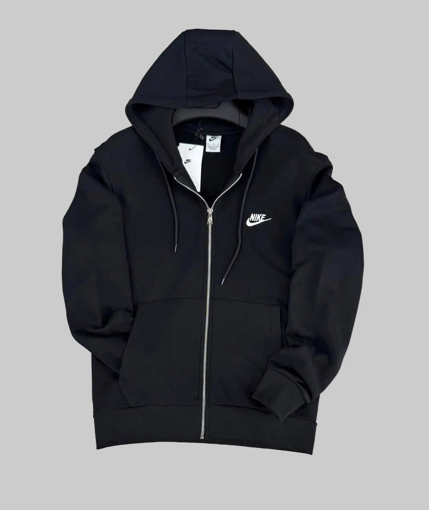 Moški kapucar Nike z zadrgo, črn