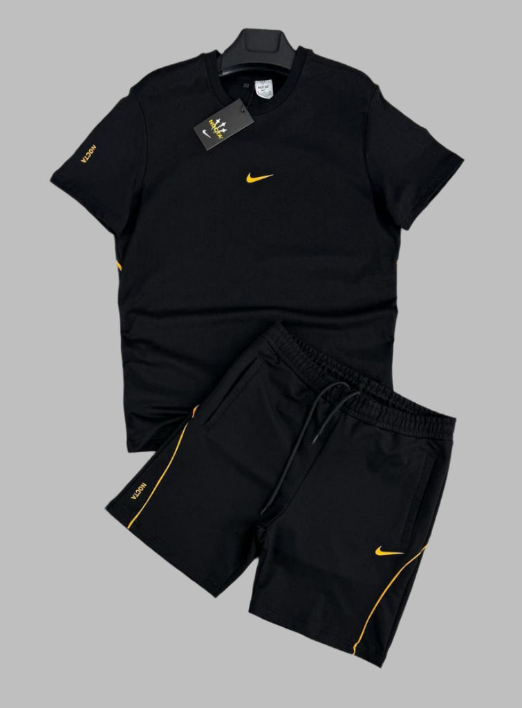 Moški komplet Nike "NOCTA" - majica in kratke hlače, črne barve