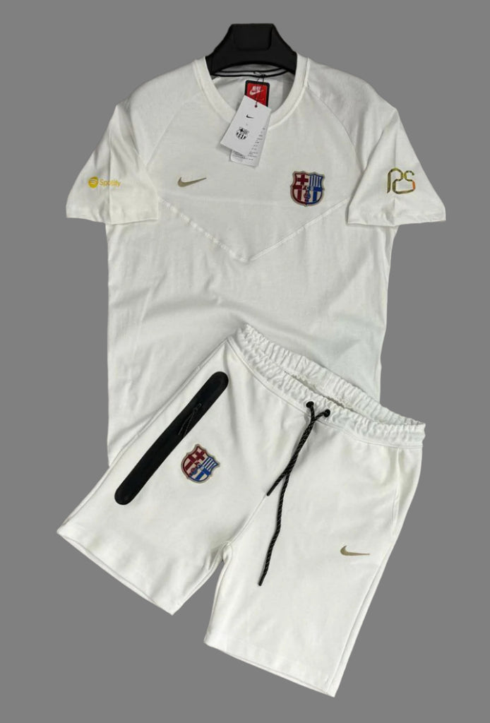 Moški komplet Nike - ecru, z emblemom Barcelone