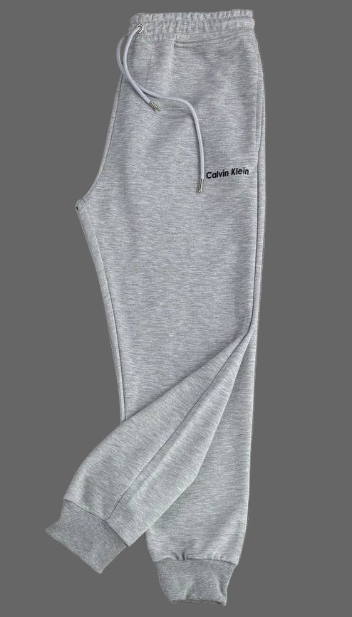 Moške trenirke Calvin Klein, klasična siva barve.