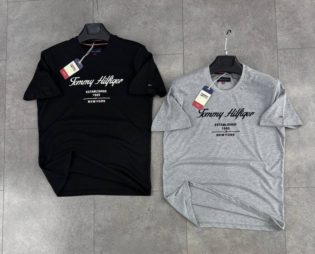 Moška majica Tommy Hilfiger, klasično siva
